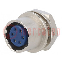 Connector: circular; HR10; push-pull; socket; 2A; gold-plated