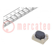 Microschakelaar TACT; SPST-NO; pos: 2; 0,05A/16VDC; SMT; 0,4N