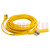 Összekötő kábel; sárga; 4,5m