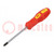 Screwdriver; Pozidriv®; for impact; PZ2; Blade length: 100mm