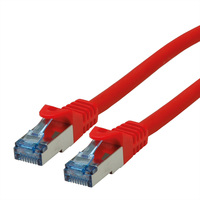 ROLINE S/FTP Patch Cord Cat.6A, Component Level, LSOH, red, 0.5 m