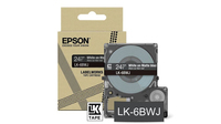 Epson C53S672084/LK-6BWJ DirectLabel-etikettes white on black 24mm x 8m for Epson LabelWorks LW-C 610