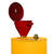 Justrite Fasstrichter mit selbstschließendem Deckel, Flammsperrentiefe: 81,3 cm rot