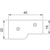 Skizze zu Ghibli KS IR DualColor aláépíthető lámpa 500 mm aluszínű