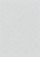 Cyfry samoprzylepne, 4 cm, 1 arkusz, biały
