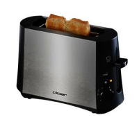 Cloer 3890 Toaster 1 Scheibe(n) Schwarz, Edelstahl