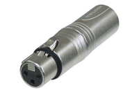 Neutrik NA3F5M csatlakozó átlakító XLR (5-pin) XLR (3-pin) Szürke