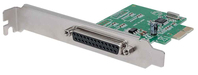 Manhattan PCI Express Card, 1x Parallel DB25 port, 2.0 Mbps, IEEE 1284, x1 x4 x8 x16 lane buses, Supports EPP/ECP/SPP modes, Three Year Warranty, Box