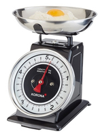 Korona TOM Black, Stainless steel, White Countertop Mechanical kitchen scale