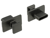 DeLOCK 64015 stopcontactbeveiliging USB Type-C Zwart 10 stuk(s)