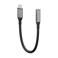 ALOGIC ULC35A-SGR kabel do telefonu Czarny, Szary 0,1 m USB C 3,5 mm