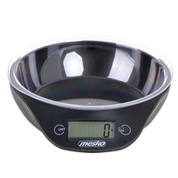 Mesko Home MS 3164 escabeaux de cuisine Noir Comptoir Rond Balance de ménage électronique