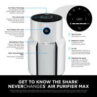 Shark HP300UK air purifier 130 m² 62.4 dB White