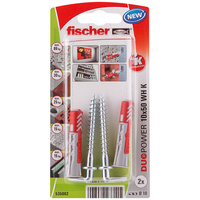 Fischer 535002 screw anchor / wall plug 2 pc(s) Screw hook & wall plug kit 50 mm