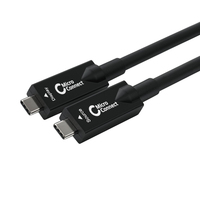 Microconnect USB3.2CC10OP USB kábel 10 M USB 3.2 Gen 2 (3.1 Gen 2) USB C Fekete