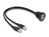 DeLOCK 88104 tussenstuk voor kabels 2 x USB Type-A Zwart