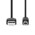 Nedis CCGL60100BK05 USB-kabel 0,5 m USB 2.0 USB A USB B Zwart