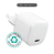 eSTUFF 100% Recycled Plastic - Home Charger USB-C PD 3A 20W, EU Plug - White