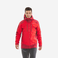 Men’s Waterproof Durable Mountaineering Jacket. Red - 2XL