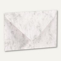 Rössler Briefhüllen mit Seidenfutter C6, nasskl., grau marmora