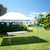 Relaxdays Gartentisch klappbar BASTIAN, groß, Tragegriff, stabiler Campingtisch, H x B x T: 72 x 178 x 74 cm, weiß