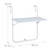 Relaxdays Balkon Hängetisch, klappbar, 3-Fach höhenverstellbar, Tischplatte in Rattanoptik, B x T: 59,5 x 36 cm, weiß