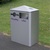 Middlesbrough Dual Litter & Recycling Bin - 160 Litre - 4 Apertures (2 Front, 2 Rear) - Silver (PCM30001)