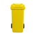 Bidone carrellato per raccolta differenziata 240 lt con coperchio PEHD Mobil Plastic giallo - 1/240/5-GIA