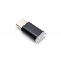 Adaptador de USB tipo C a Micro-USB negro