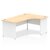 Dynamic Impulse 1800mm Right Crescent Desk Maple Top White Panel End Leg TT000116