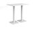 Brescia rectangular poseur table with flat square white bases 1200mm x 800mm - w