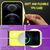 NALIA Neon Glitter Cover con Cordino compatibile con iPhone 12 Pro Max Custodia, Trasparente Brillantini Silicone Case & Girocollo, Traslucido Bling Copertura Resistente Giallo ...