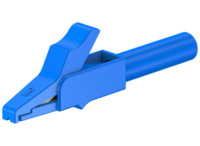 Abgreifklemme, blau, max. 11 mm, L 54 mm, CAT II, Buchse 4 mm, 24.0157-23
