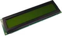 LCD-Display, 20 x 2 Zeichen, STN-gelb/grün, Betrachtungsbereich: 123.2 x 23 mm,
