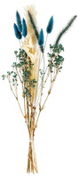 Trockenblumenbundle Benjiro; 44 cm (L); beige/türkis