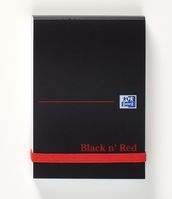 Black n Red A7 Casebound Polypropylene Cover Notebook Ruled 192 Pages Black/Red (Pack 10)