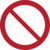 Sicherheitskennzeichnung - Allgemeines Verbotszeichen, Rot, 10 cm, Kunststoff