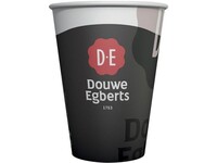 Douwe Egberts Drinkbeker, Karton, 180 ml, Zwart met Logo (doos 20 x 100 stuks)