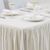 Nisbets Table Top Cover & Skirting in Cream Polyester - 730 x 750 x 1820 mm