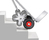 fetra® Alu-Treppenkarre, Schaufel 250 x 320 mm, Höhe 1300 mm, Lufträder und 5-Rad-Stern
