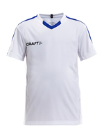 Craft Tshirt Progress Jersey Contrast Jr 122/128 White/Royal