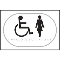 Disabled ladies graphic sign