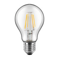 Blulaxa LED Filament Glühfaden Lampe Birnenform RETRO klar, 300°, E27, warmweiß, Glas, 7W, dimmbar
