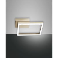 LED Deckenleuchte BARD, 1-fach, 15x15cm, dimmbar, 22W 3000K 2160lm, Gold edelmatt