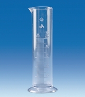 Cylindry miarowe SAN klasa B wypukła podziałka niskie Pojemność nominalna 500 ml