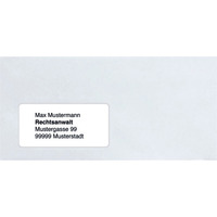 Nautilus Briefumschlag DIN lang, haftklebend, weiß, mit Fenster, Packung: 500 St