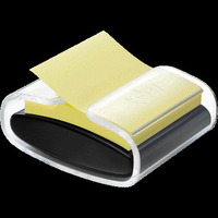 Post-it® Haftnotizen Super Sticky Z-Notes Spender, schwarz/transparent