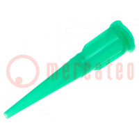 Needle: plastic; 1.25"; Size: 18; straight,conical; 0.84mm