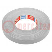 Tape: duct; W: 19mm; L: 50m; Thk: 310um; grey; natural rubber; 13%