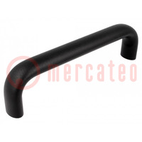 Holder; aluminium; black; H: 57mm; L: 209mm; W: 26mm; handle